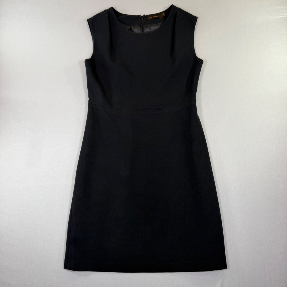 The Limited Black Shift Dress Size 8 LBD Career Quiet Luxury Minimalist Classic